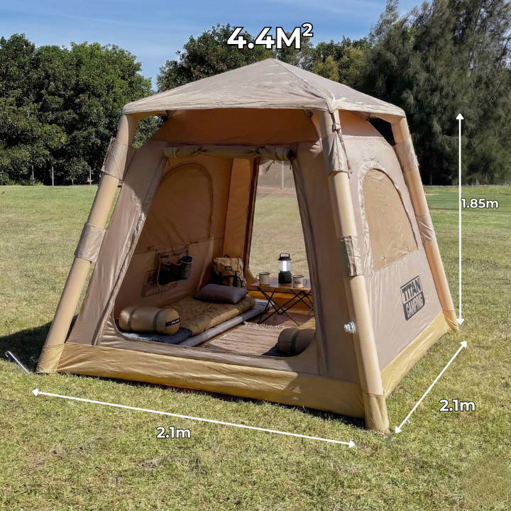 Titan Air Tent (1-2 Person)- Inflatable Camping Tent - BEIGE