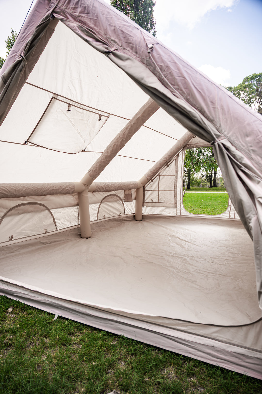 Beige Inflatable Titan Tent- 8 Person