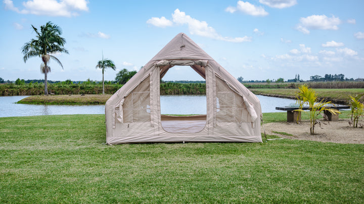 Beige Inflatable Titan Tent- 8 Person