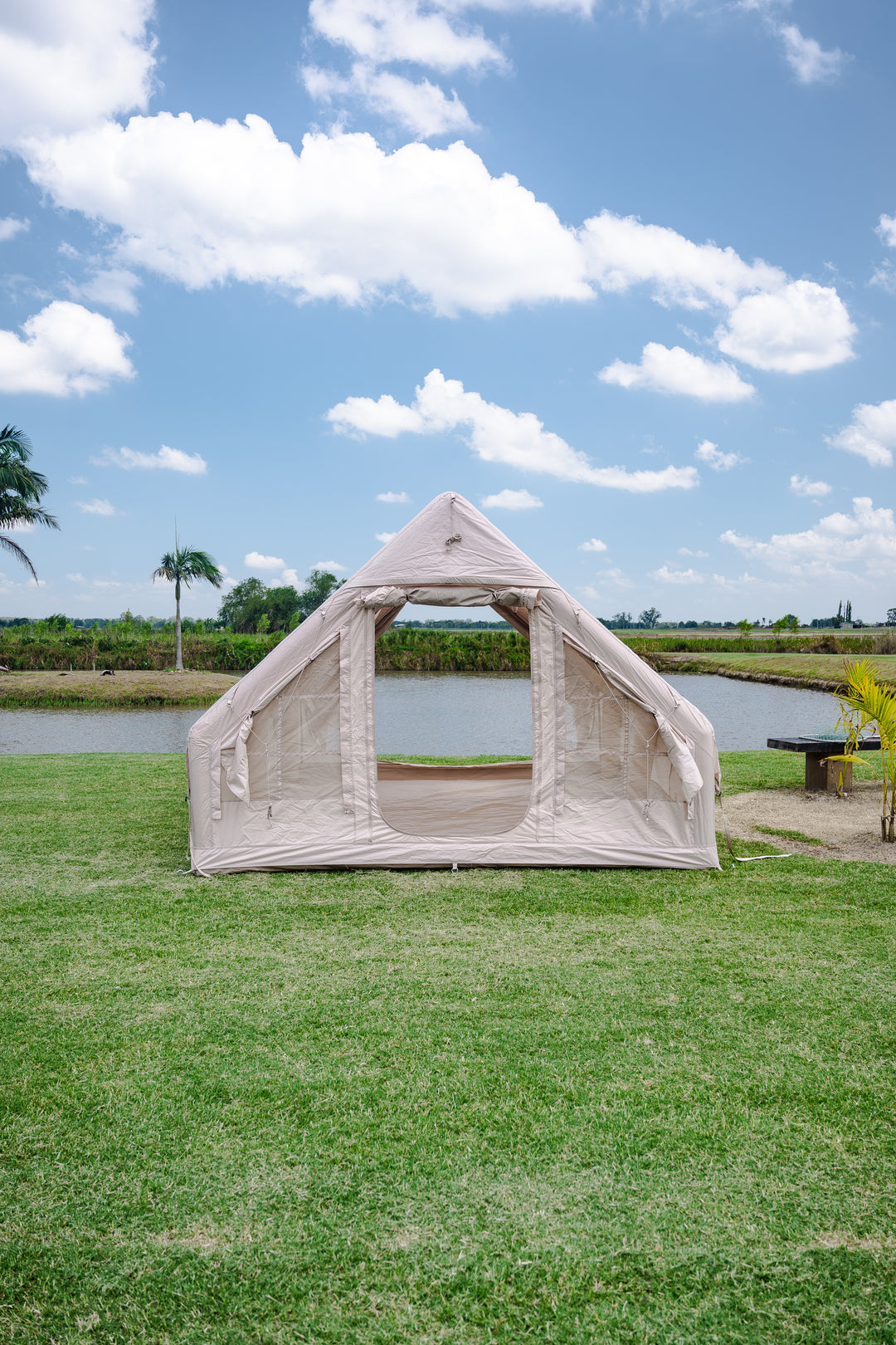 Beige Inflatable Titan Tent- 8 Person