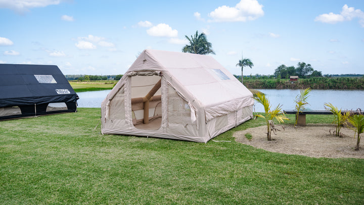 Beige Inflatable Titan Tent- 8 Person