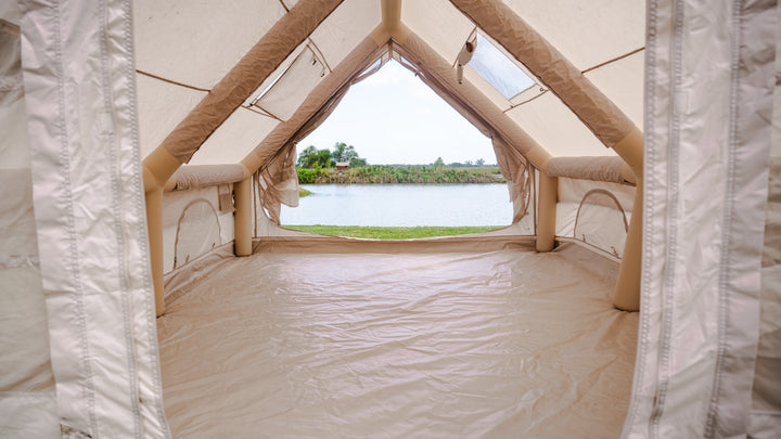 Beige Inflatable Titan Tent- 8 Person