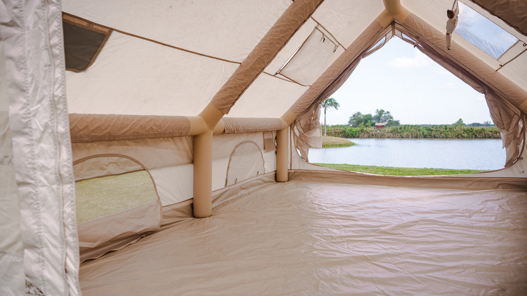 Beige Inflatable Titan Tent- 8 Person