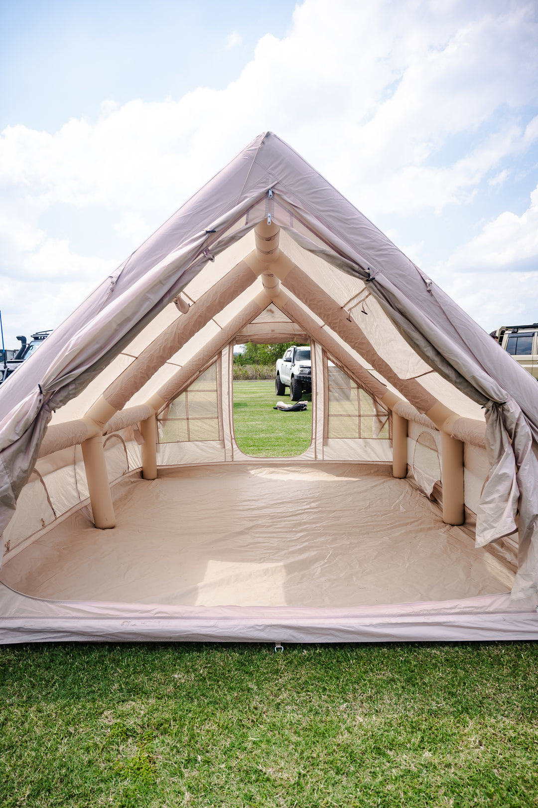 Beige Inflatable Titan Tent- 8 Person