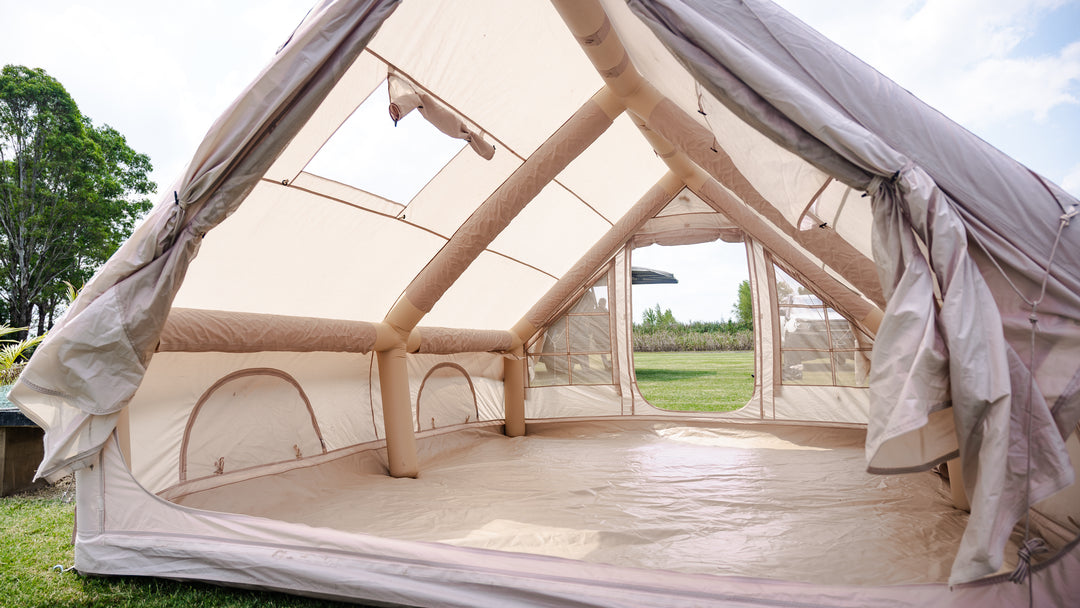 Beige Inflatable Titan Tent- 8 Person
