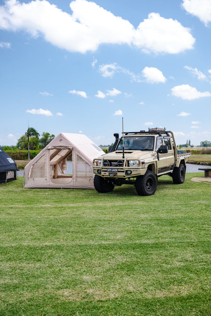 Beige Inflatable Titan Tent- 8 Person