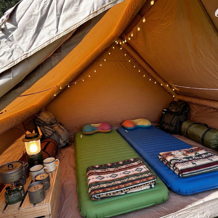 Titan Air Tent (3-4 Person)- Inflatable Camping Tent - BEIGE